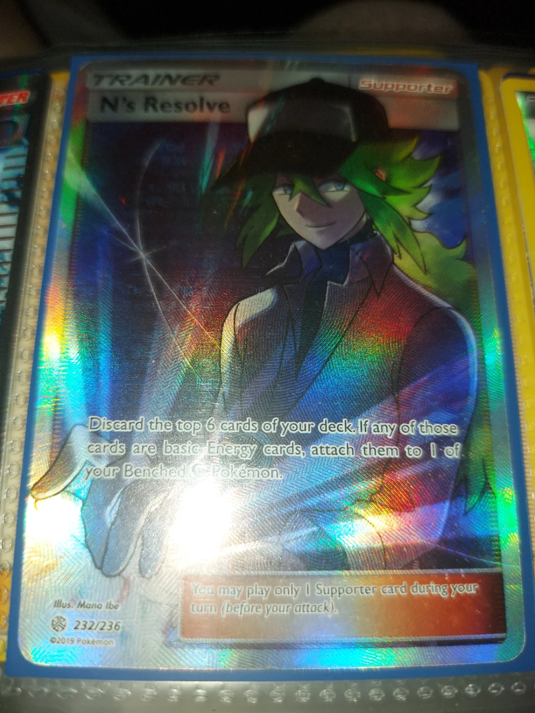 Pokemon N's Resolve full art holo Trainer Card - photo 2