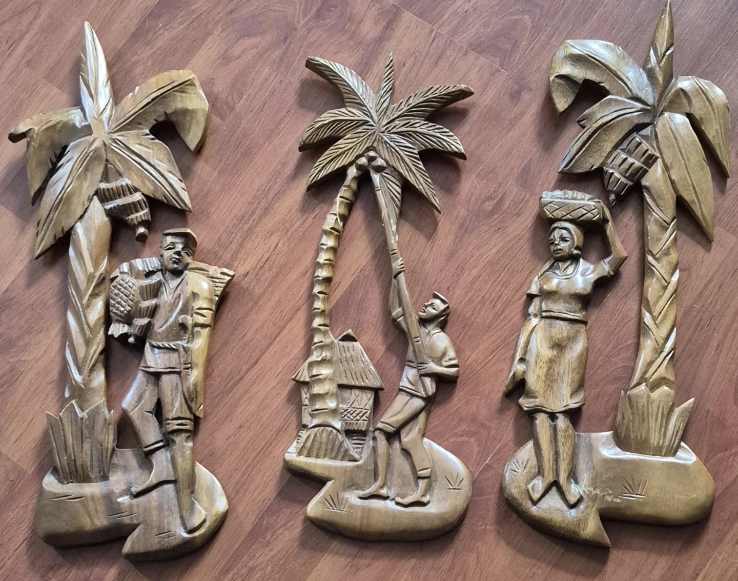 Carved Wood Tropical Wall Decor Set🥕
