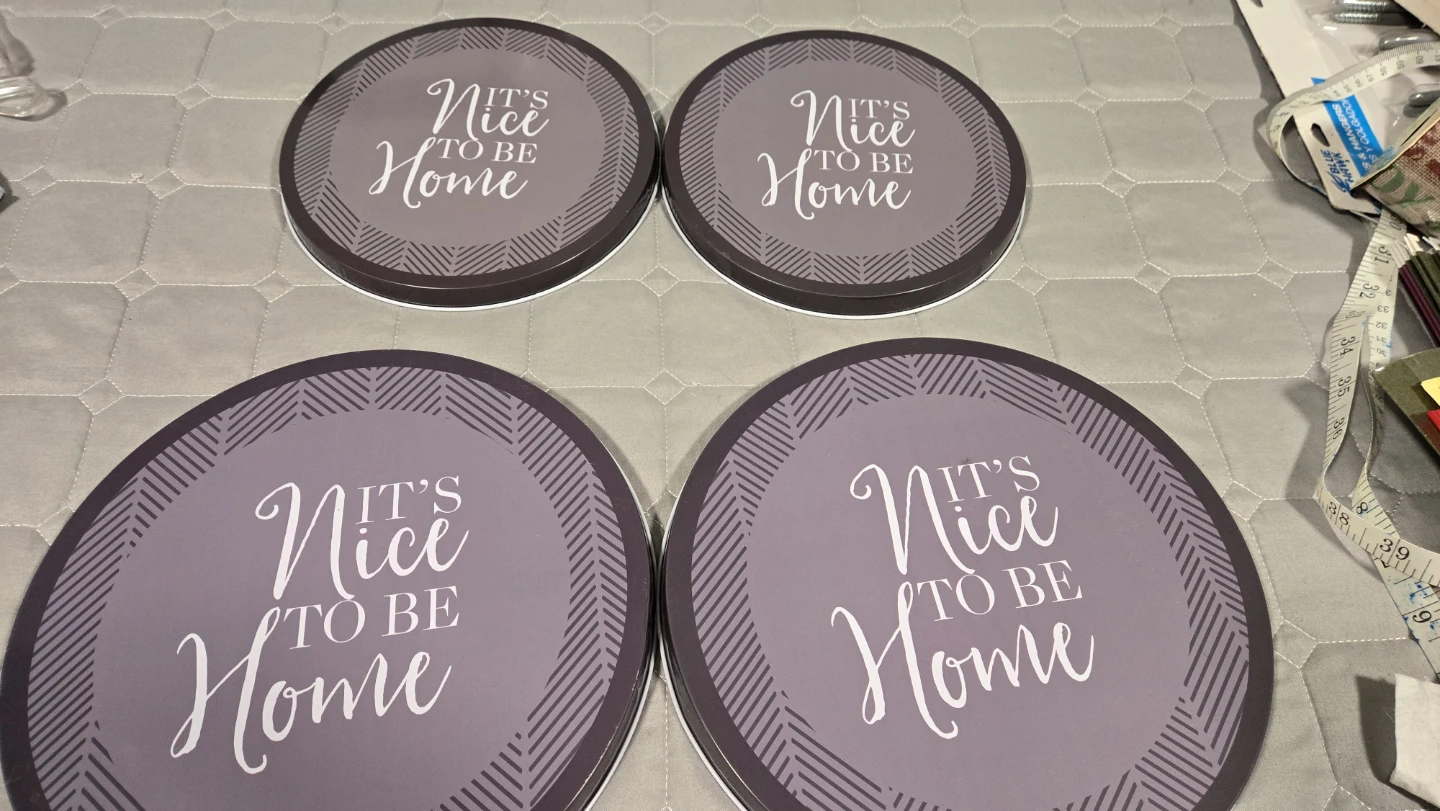 Set of 4 "It's Nice To Be Home" Coasters