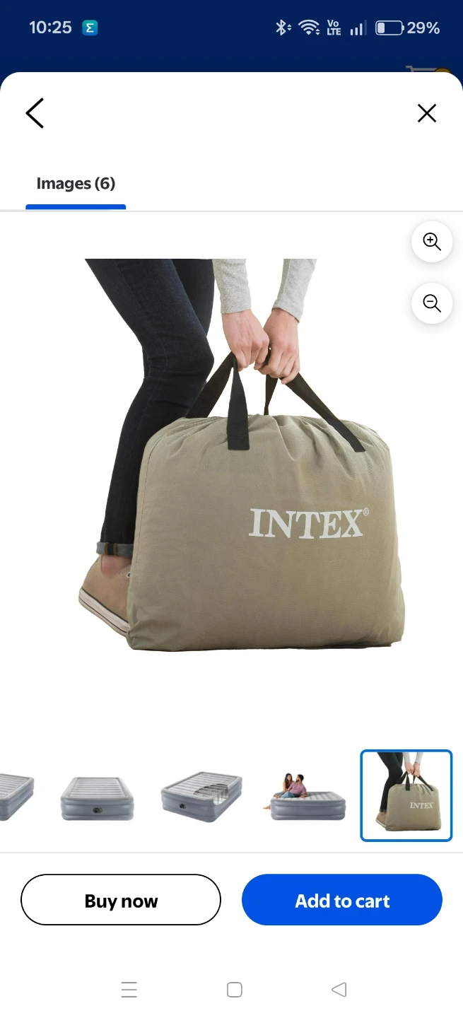 Intex 20" Queen Dura-Beam Deluxe Raised Air Mattress