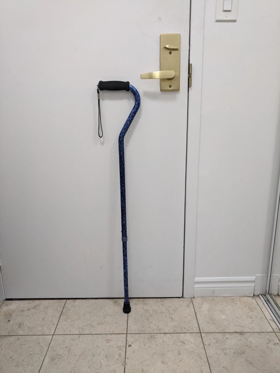 Blue Swirl Adjustable Cane