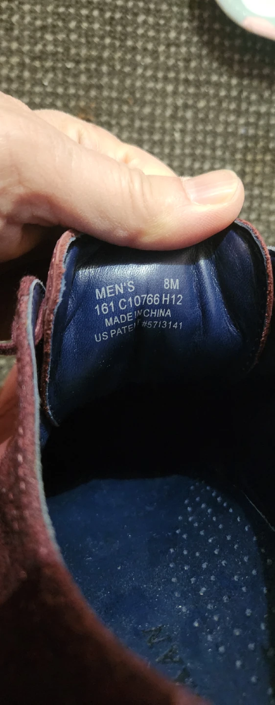 Cole Haan Men's Burgundy Suede Oxford Shoes Size 8M - photo 3