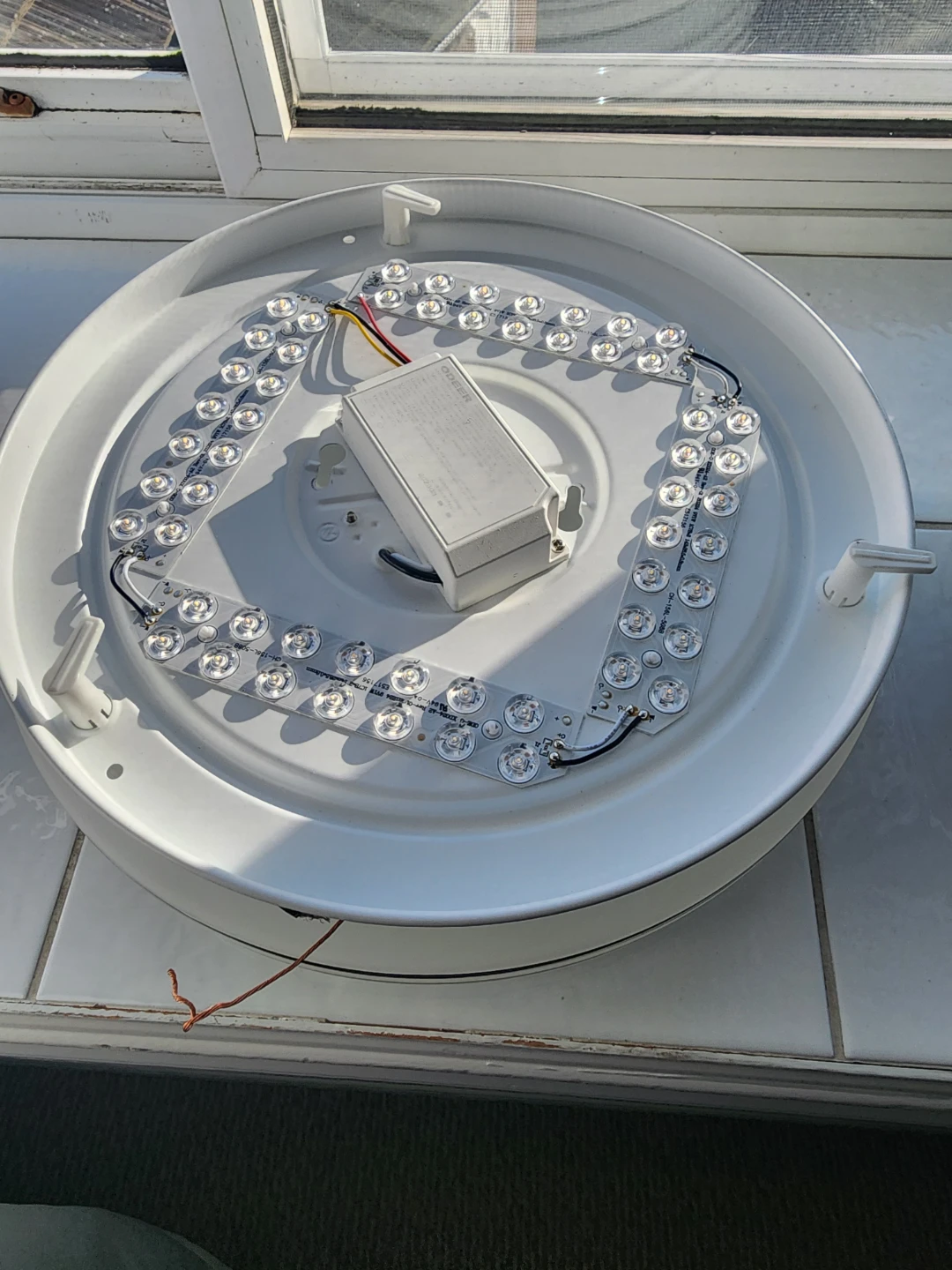 White LED Flush Mount Ceiling Light Fixture - photo 2