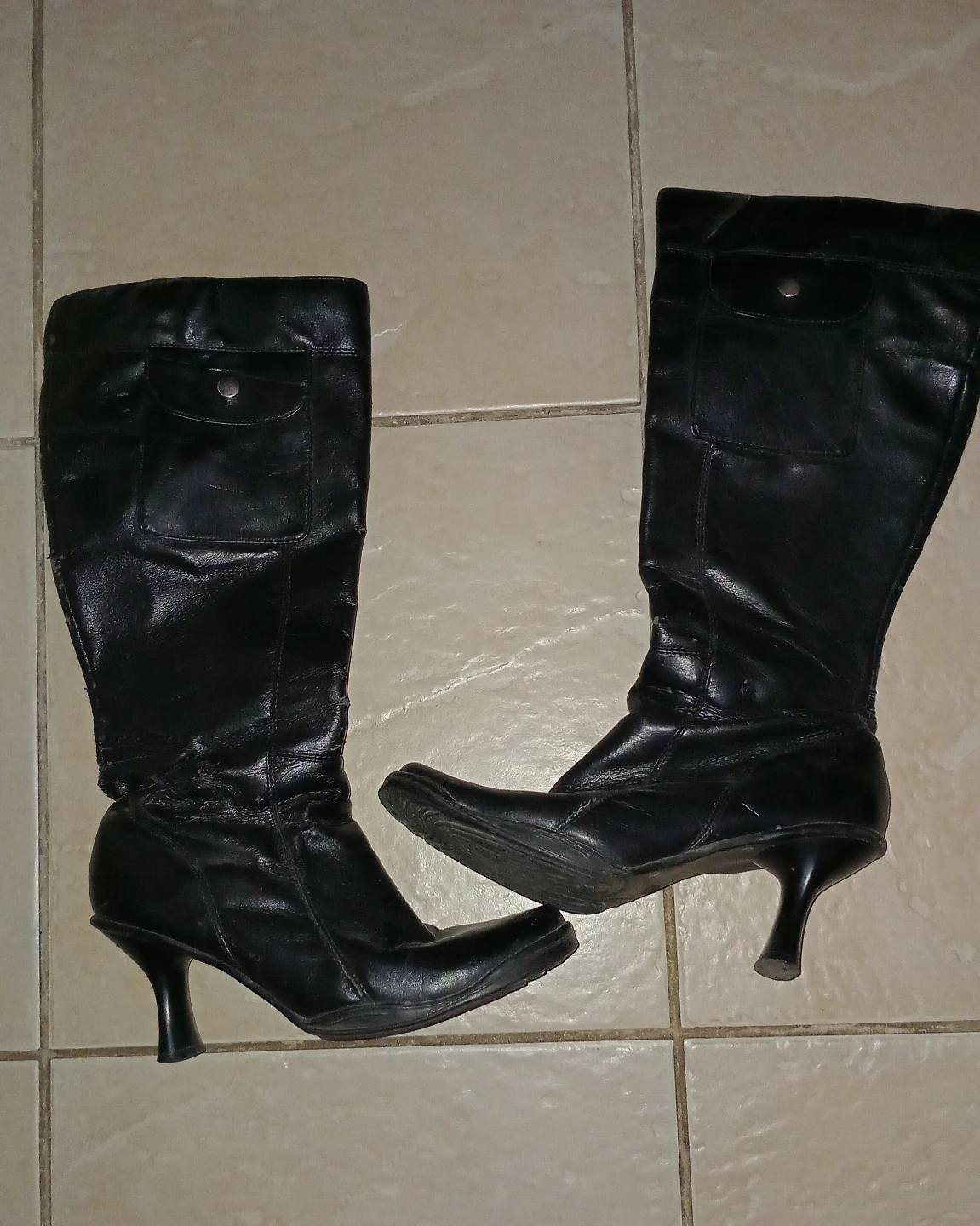 Black Knee-High Heeled Boots🥕 - photo 2