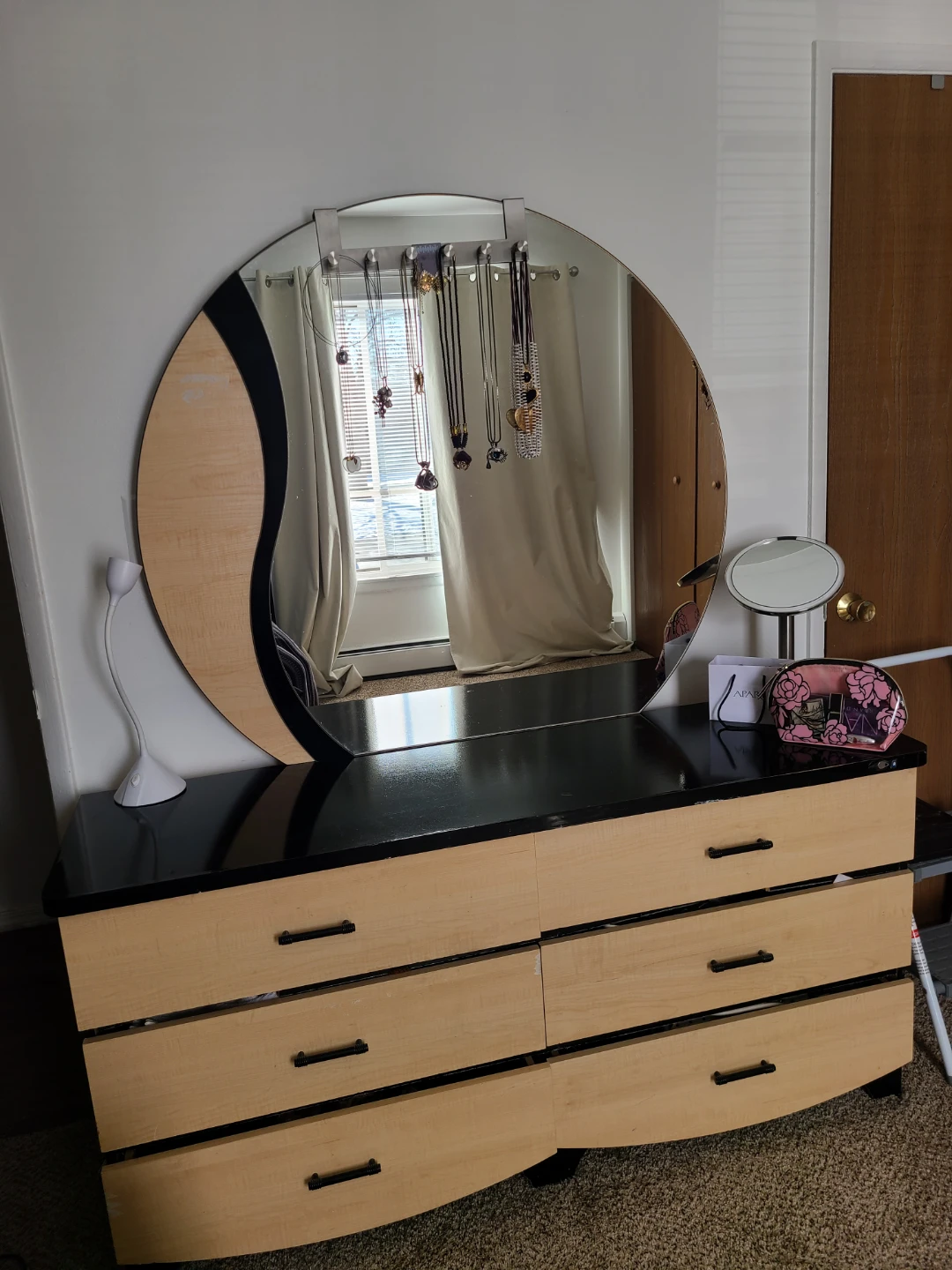 Light Wood Dresser with Mirror - photo 2