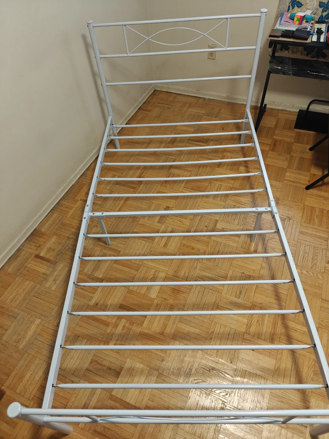 White Metal Bed Frame - photo 2
