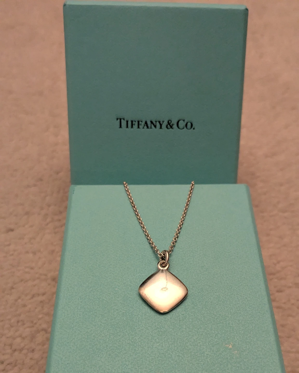 Tiffany & Co. 1837 Square Pendant Necklace - photo 2