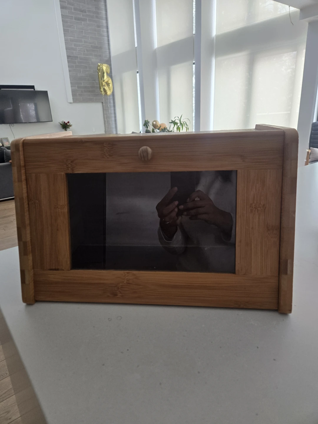 Bamboo Bread Box with Clear Window