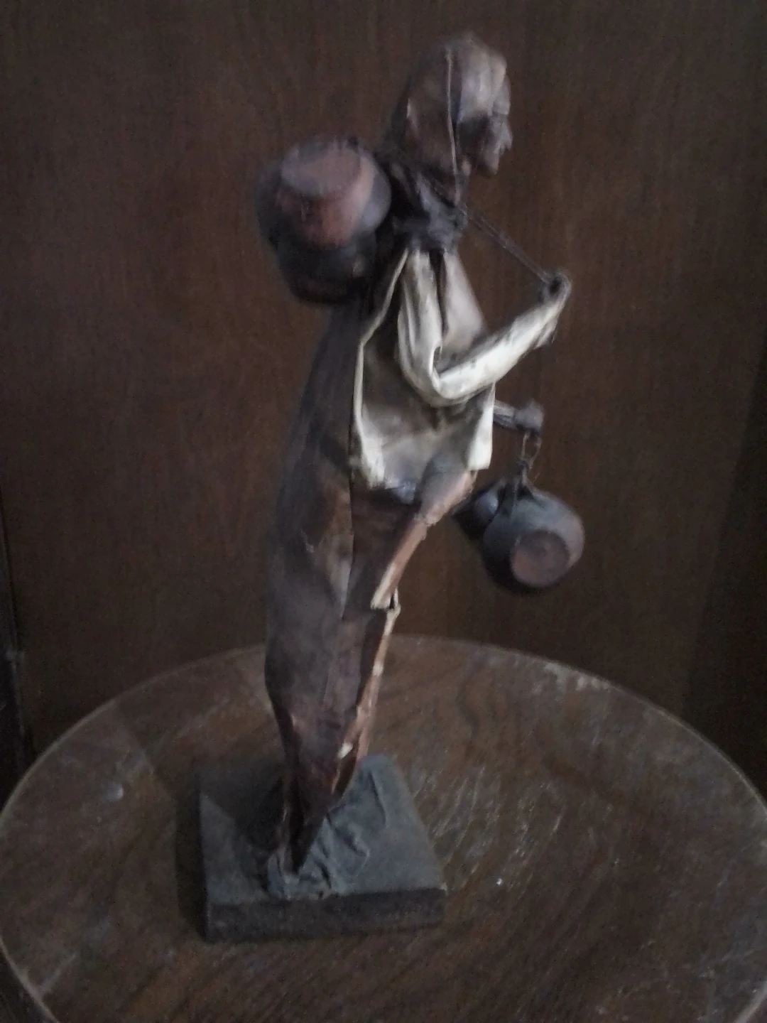 Vintage Paper Mache Figurine - Woman with Pots - photo 2
