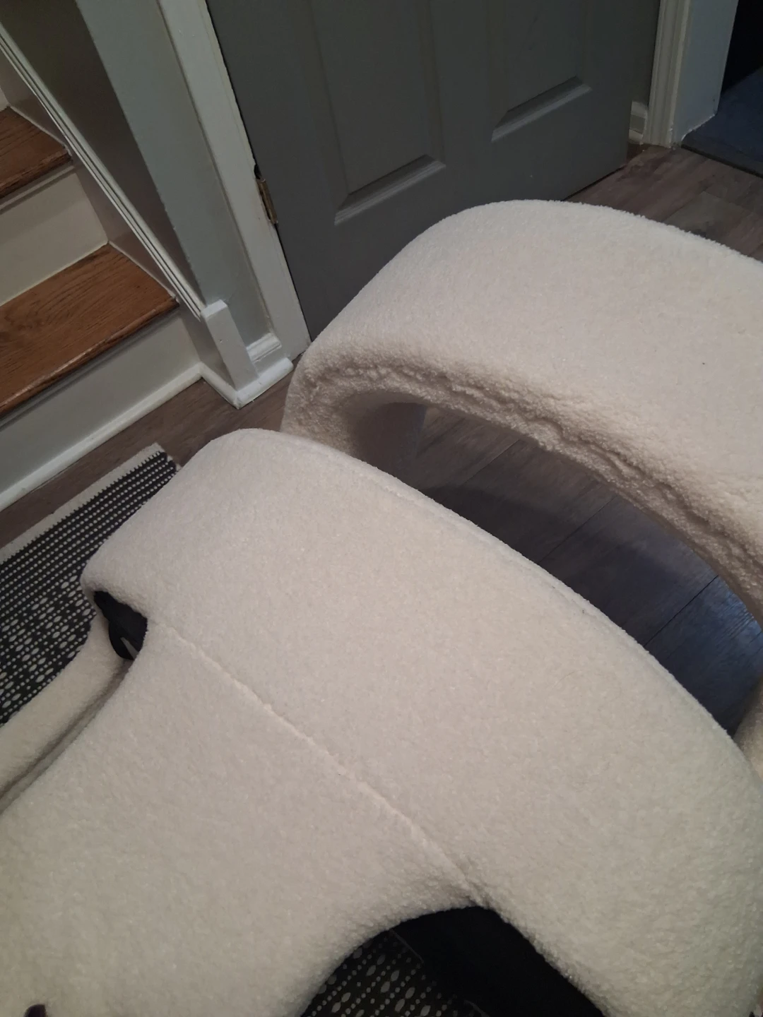 White Boucle Accent Chairs (Set of 2) - photo 4