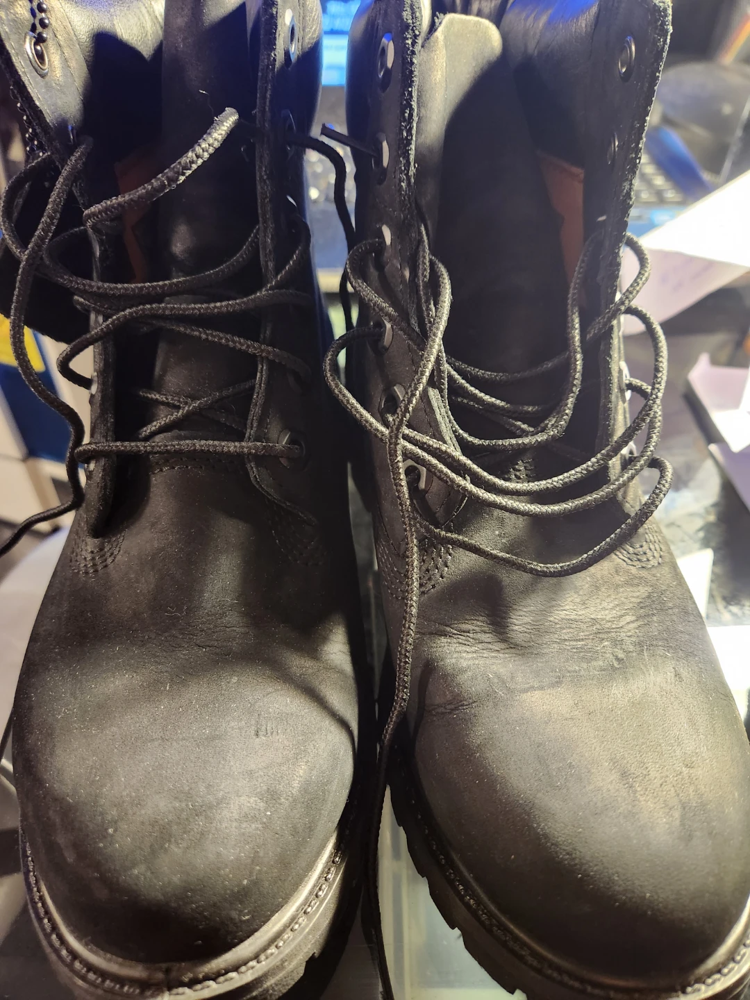 Timberland Black Leather Work Boots