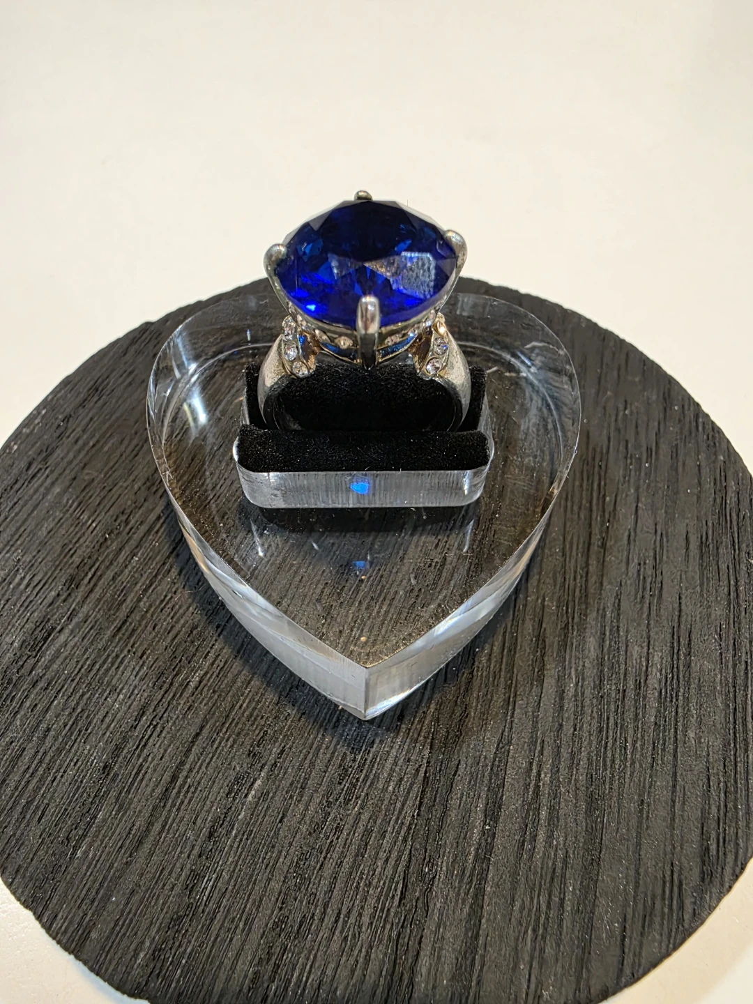 Blue CZ Statement Ring