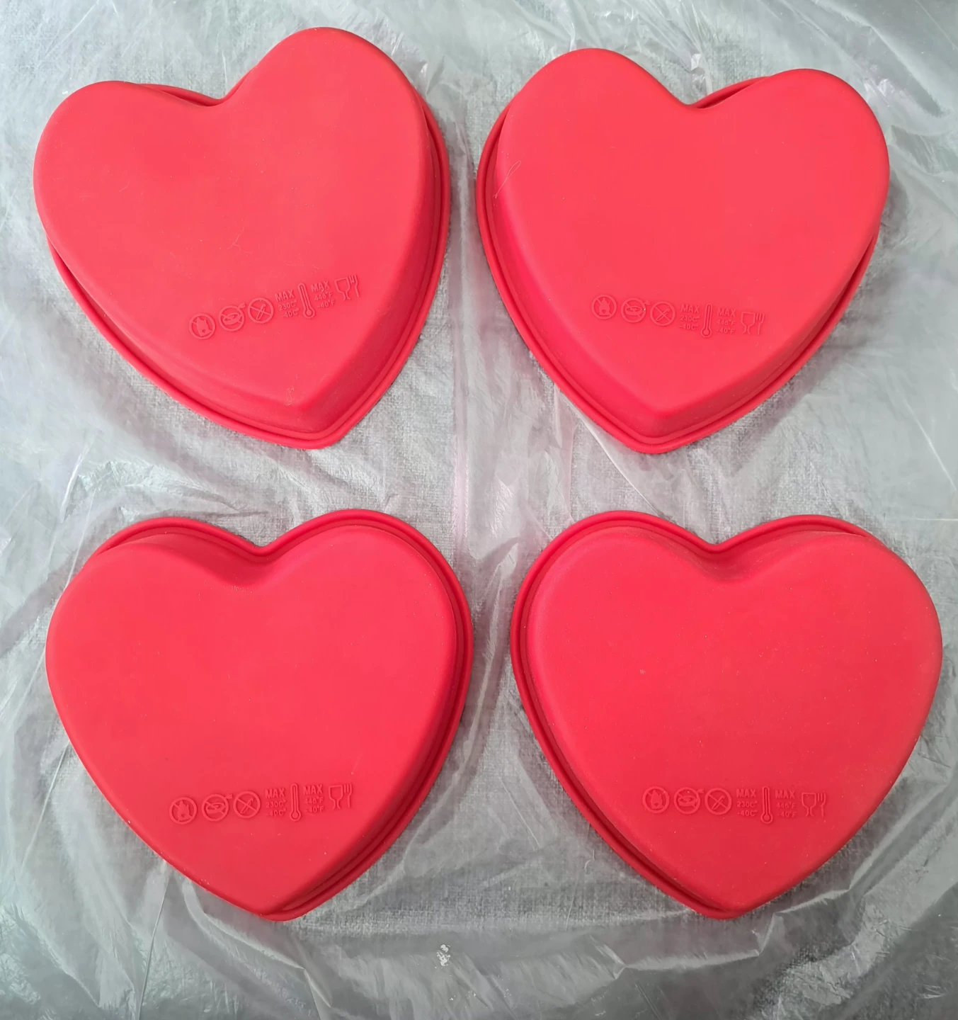 4 set of Silicone Baking Molds - Star & Heart Shapes - photo 3