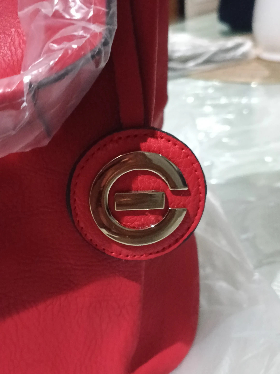 Brand New Elizabeth Grant Red Leather Tote Bag - photo 2
