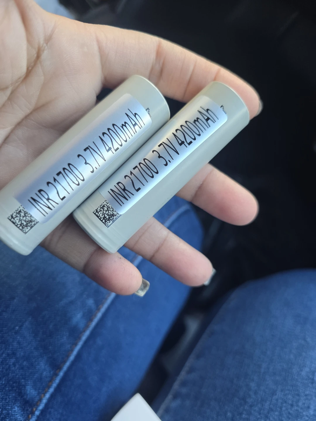2x INR 21700 3.7V 4200mAh Rechargeable Batteries