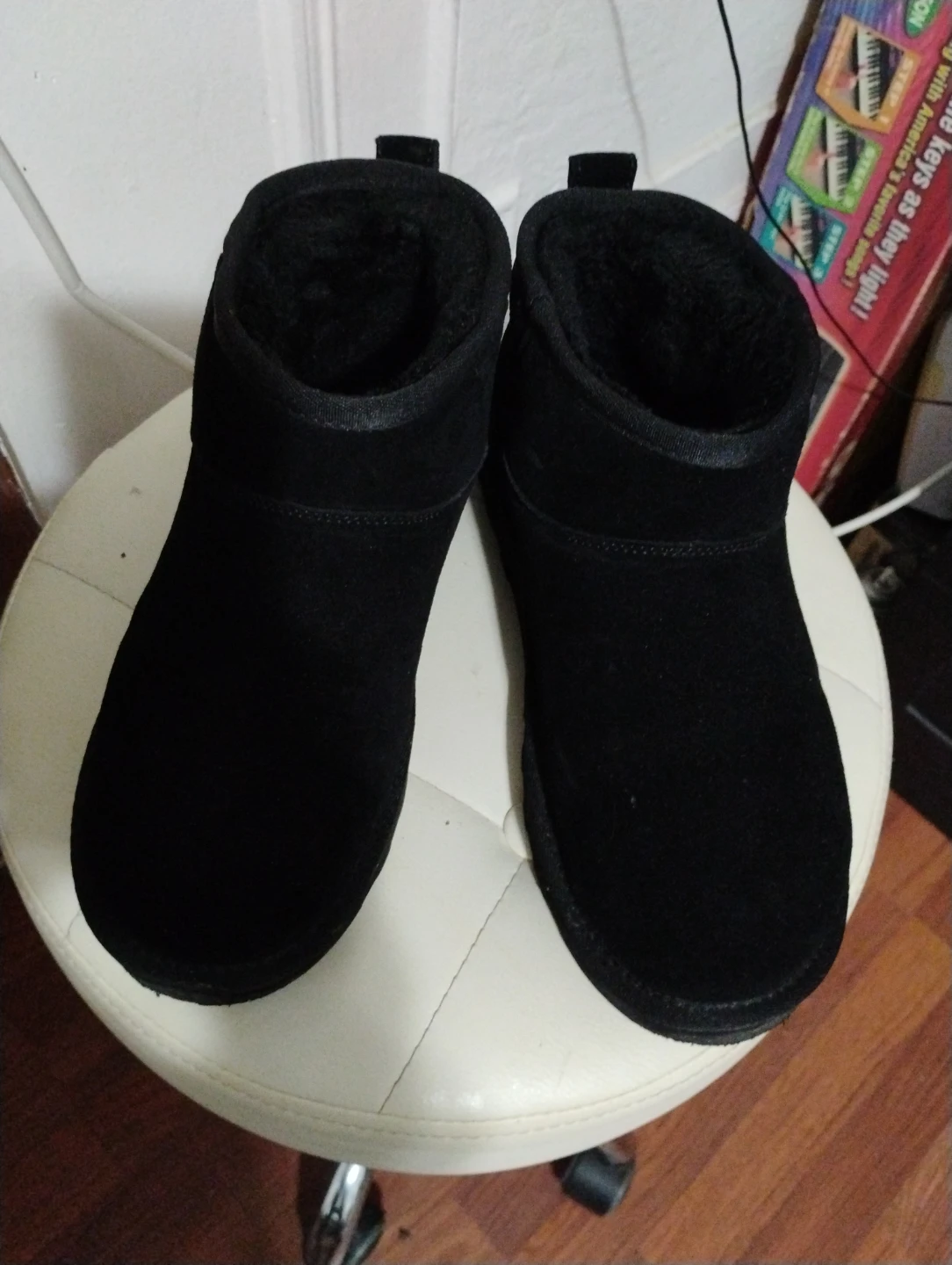 🥕*Black Sheepskin Lined Ankle Boots