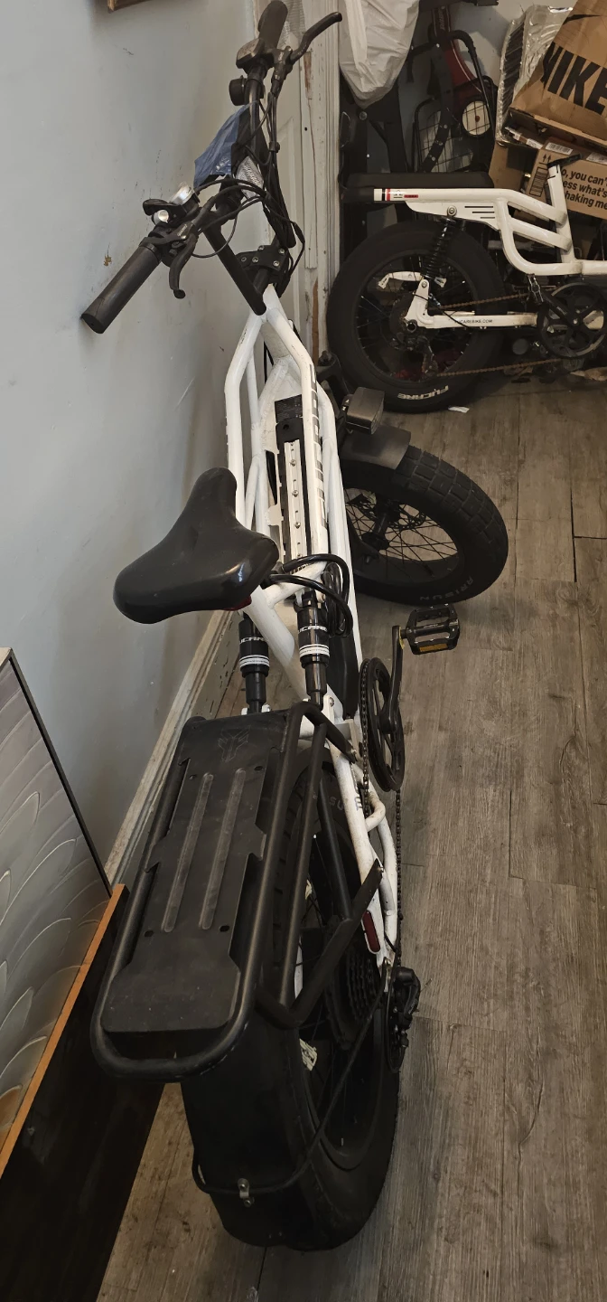 White Electric Fat Tire Bike