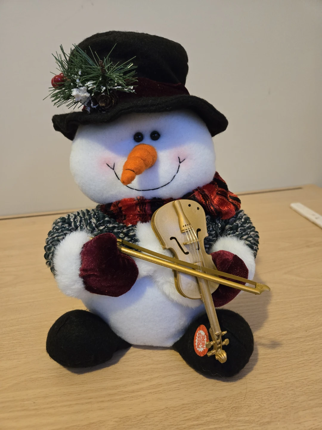 Animated Musical Snowman with Violin