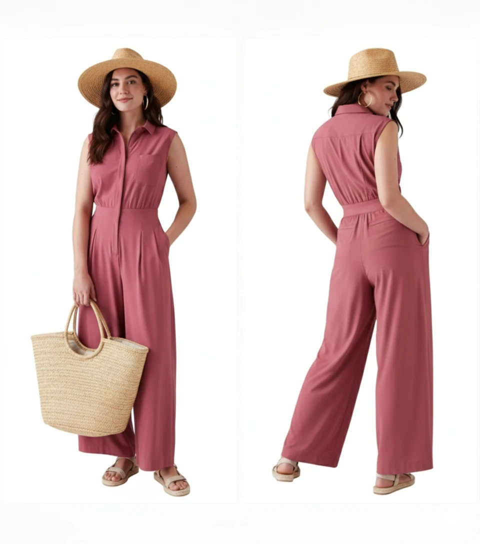 🏆BNWTT Athleta Brooklyn Heights Wide Leg Jumpsuit Size 0-2 - photo 4