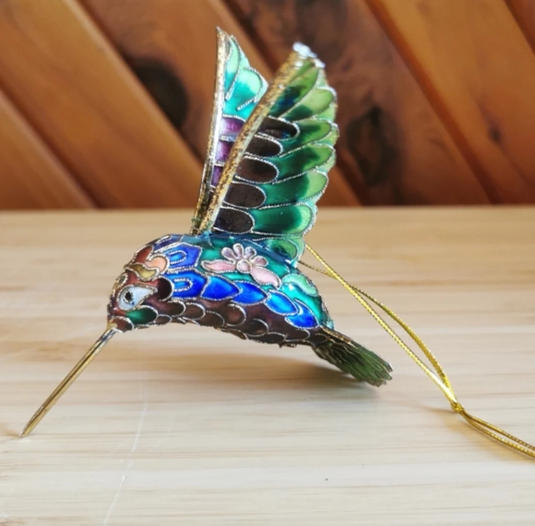 Vintage Cloisonne Hummingbird