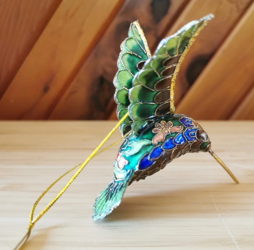 Vintage Cloisonne Hummingbird - photo 3