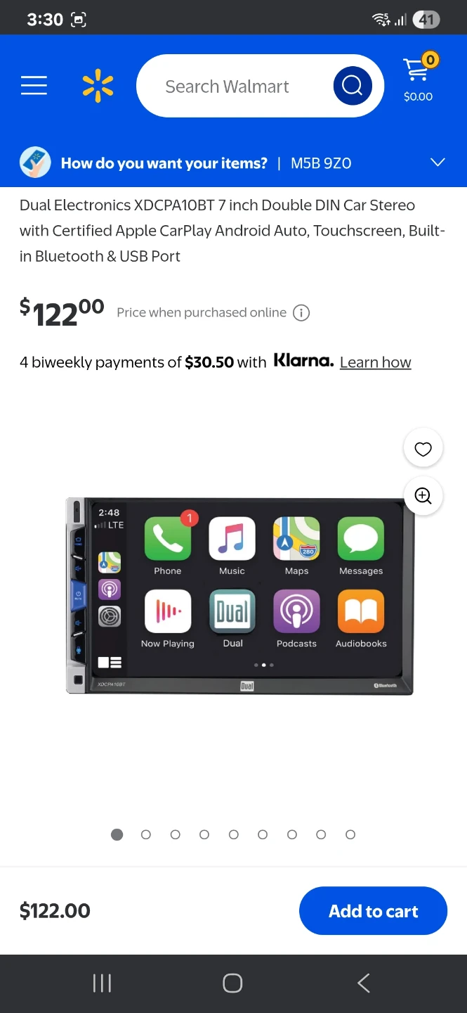 Dual 7" Double DIN Car Stereo with Apple CarPlay - photo 2