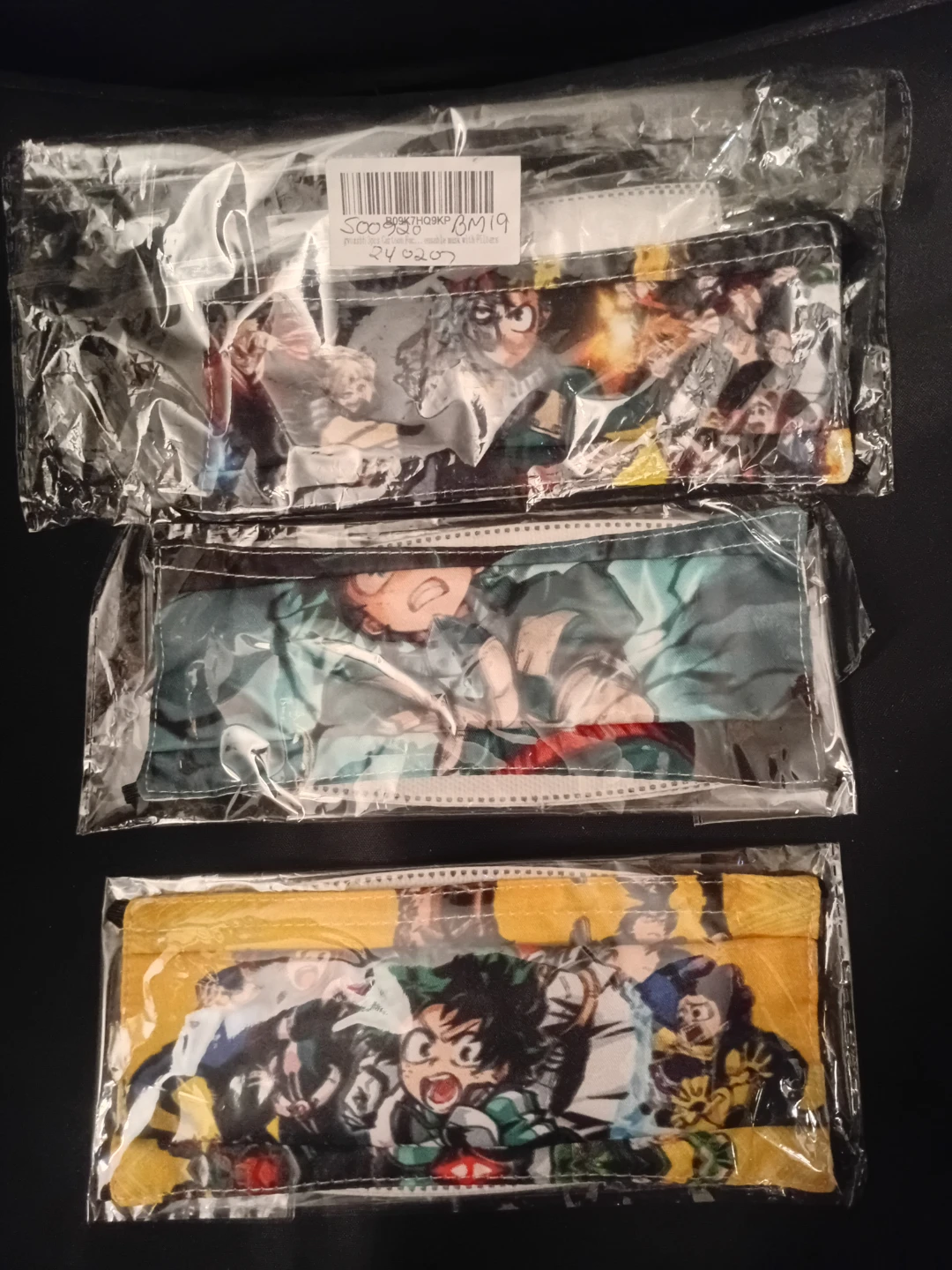 NEW!   3 My Hero Academia Deku Anime Face Mask with Filters - photo 5