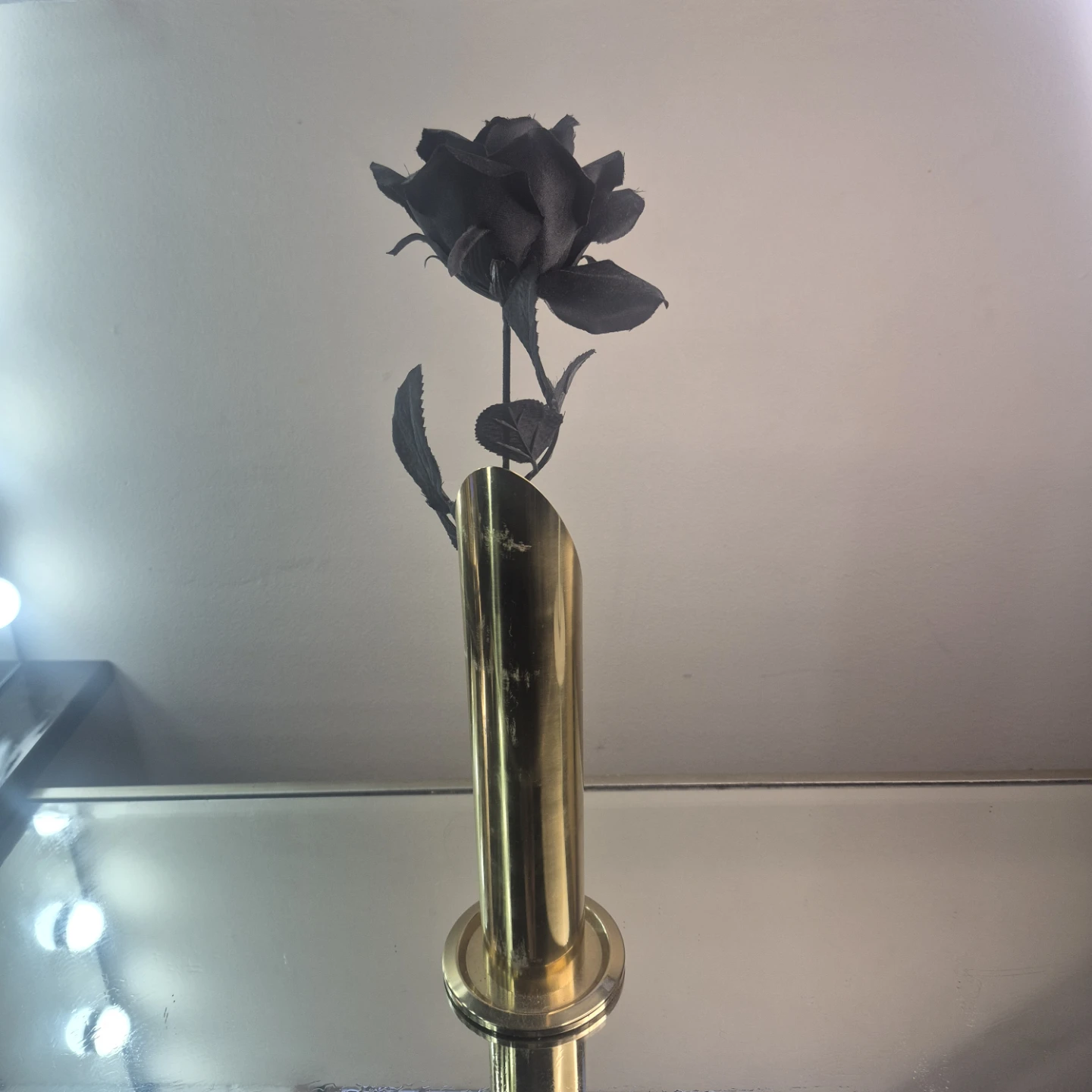 Brass Vase bamboo shape - photo 2