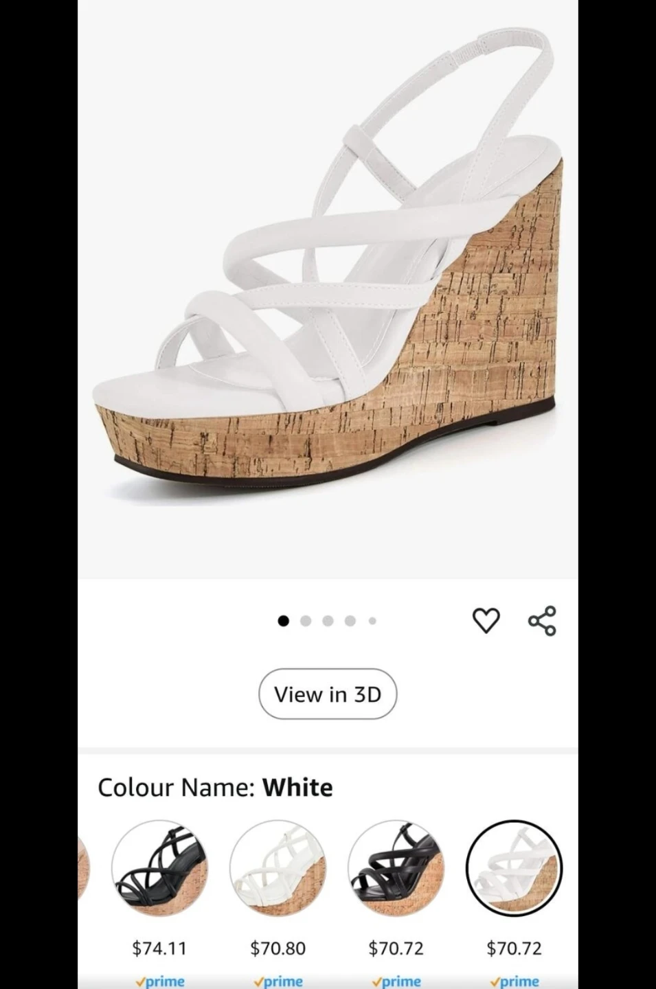Coutgo Women's White Wedge Sandals - photo 4