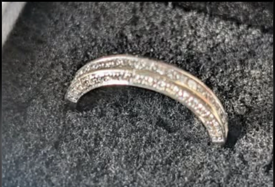Stunning 14K White Gold Natural Diamond Half Eternity Band - photo 3