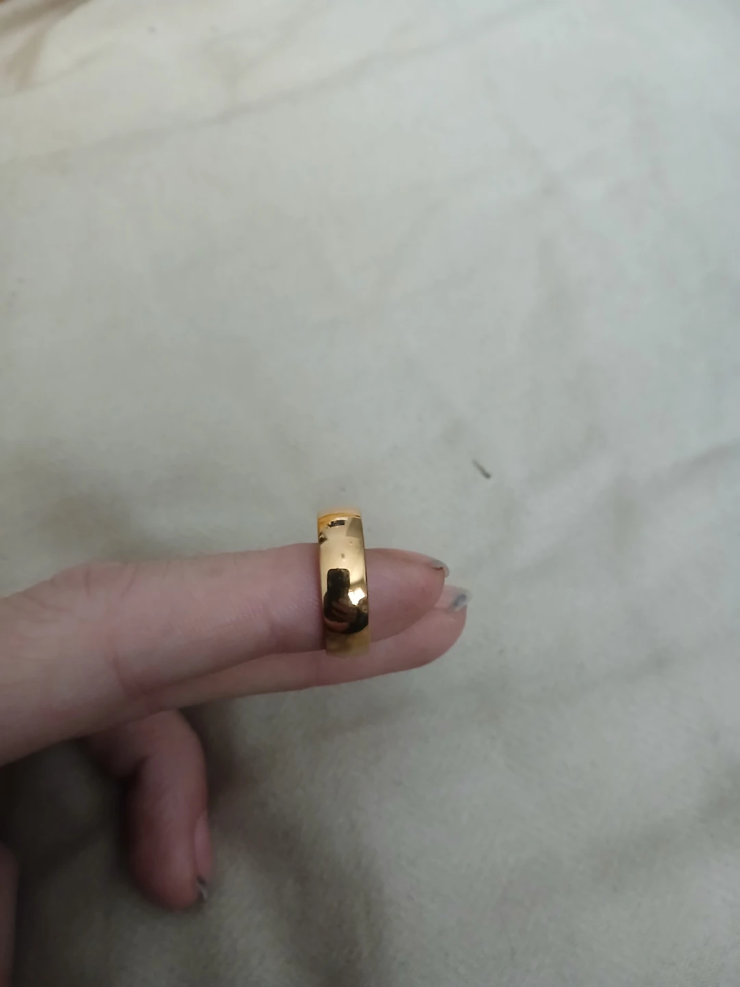 18K Gold Plated Tungsten Carbide 6mm Wide Ring