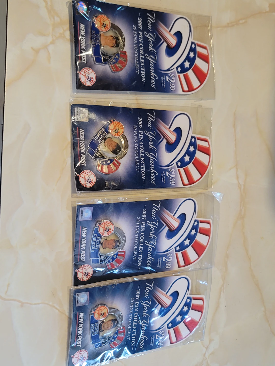 New York Yankees 2007 Pin Collection - 4 Pins