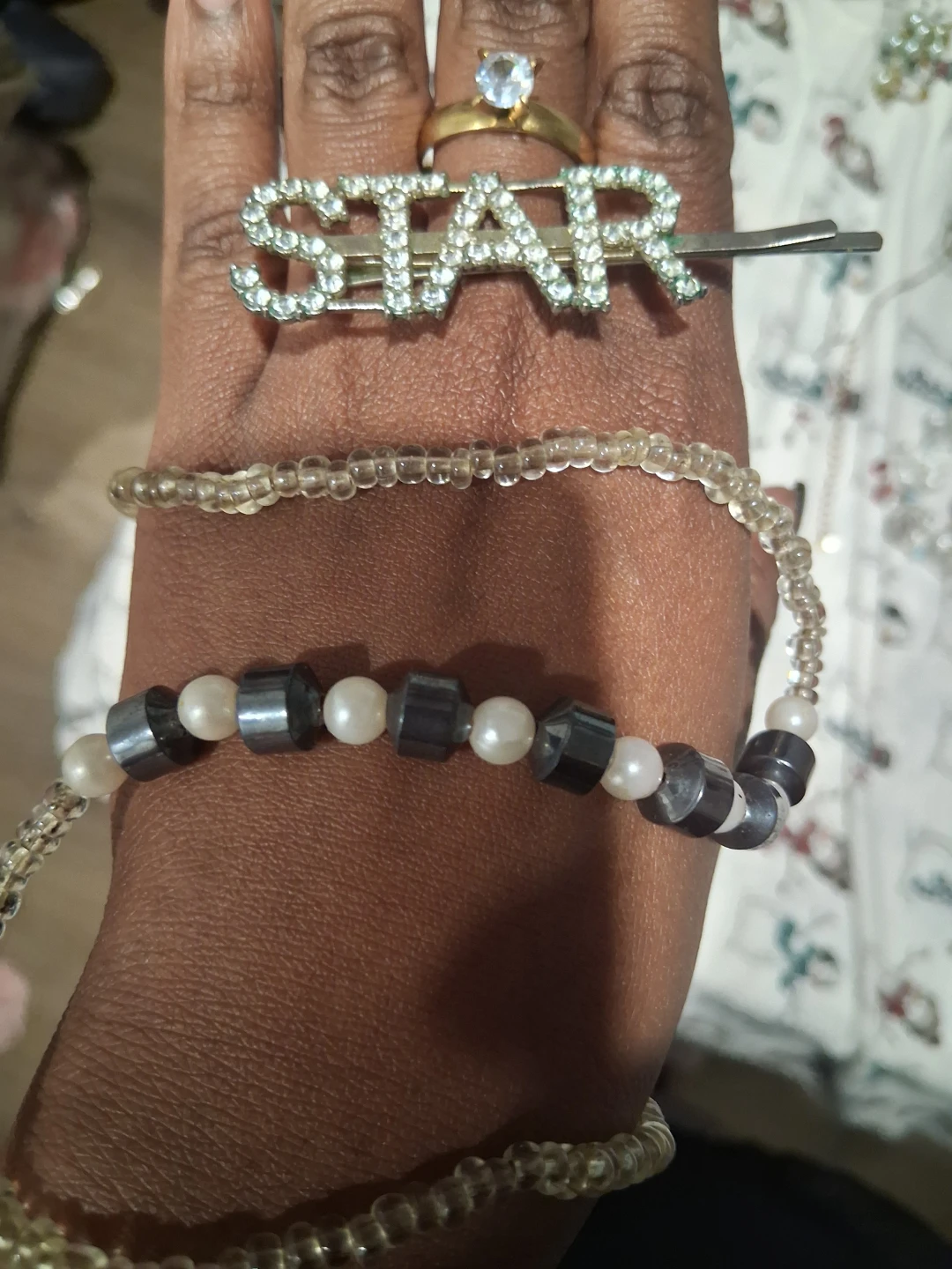 Sparkly "STAR" Hair Clip and Bracelets