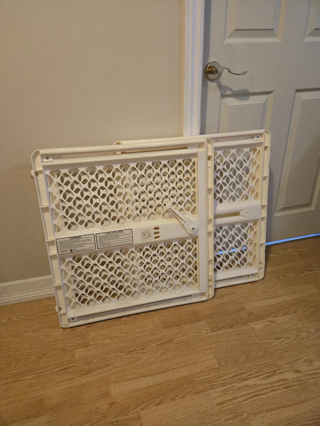 Cream Plastic Baby Gate