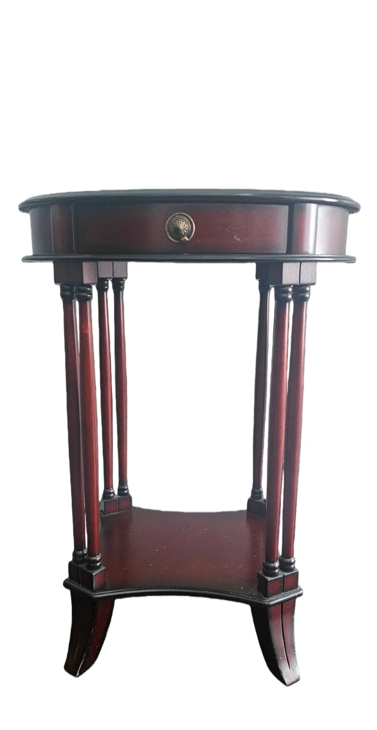 Round Accent Table with Drawer