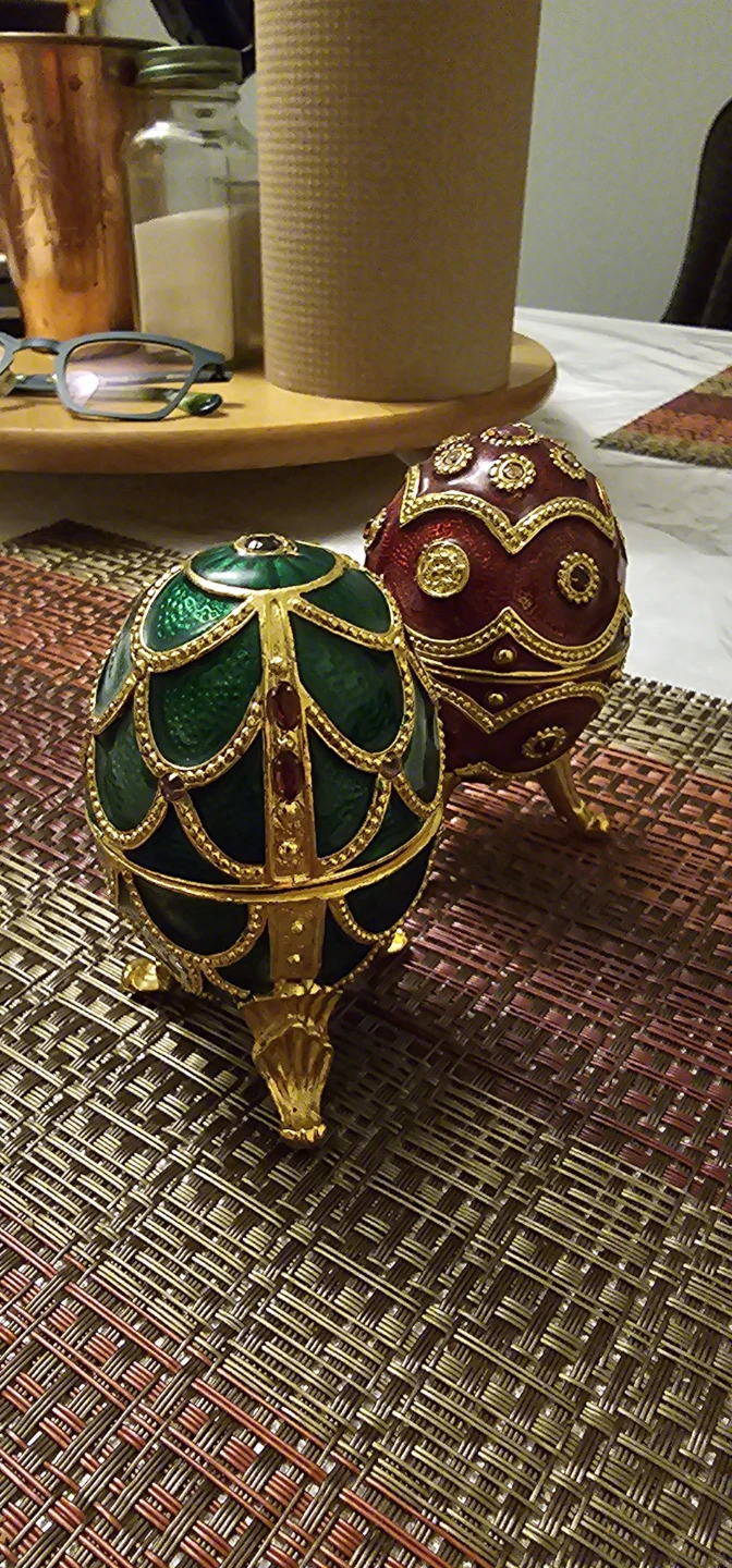 Decorative Egg Trinket Boxes Set - photo 3