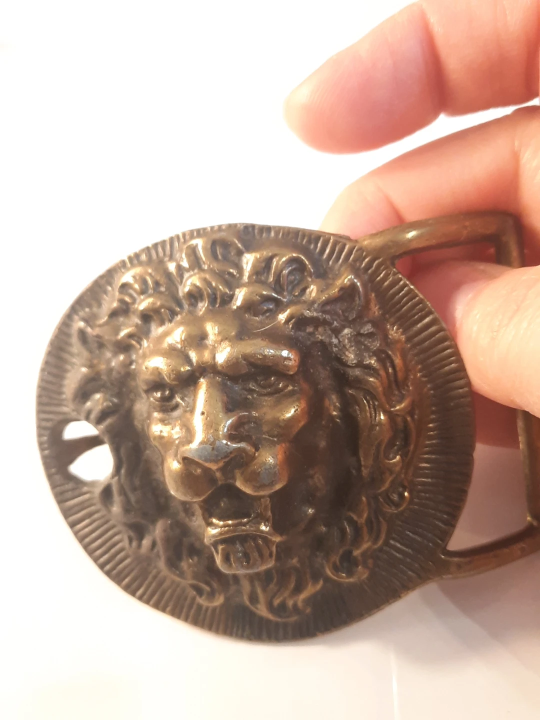 Vintage Lion Head Belt Buckle - photo 5