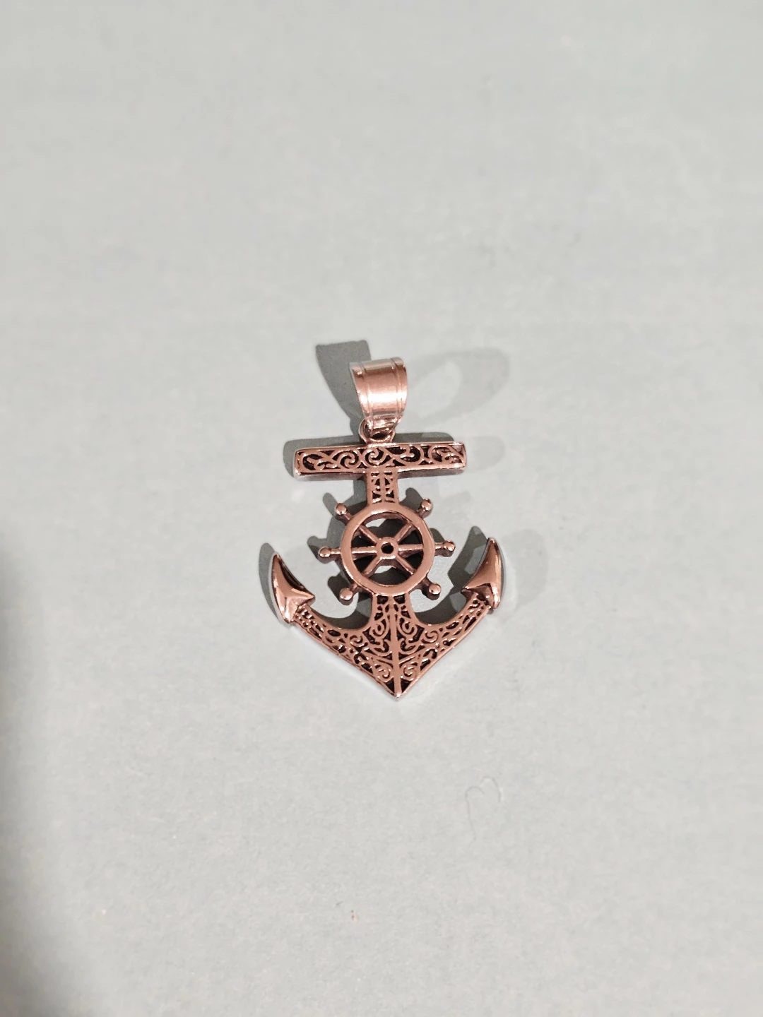Anchor and Ship Wheel Pendant Stainless Steel - photo 2