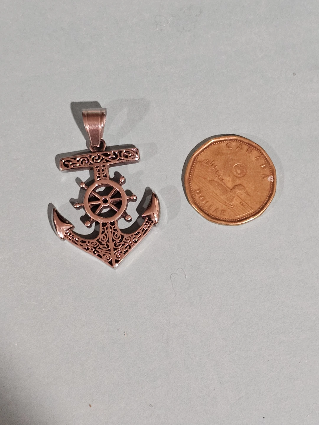 Anchor and Ship Wheel Pendant Stainless Steel - photo 5
