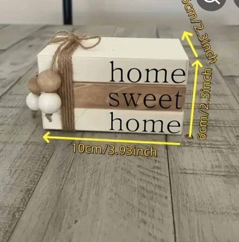 Decorative "home sweet home" book stack - photo 2