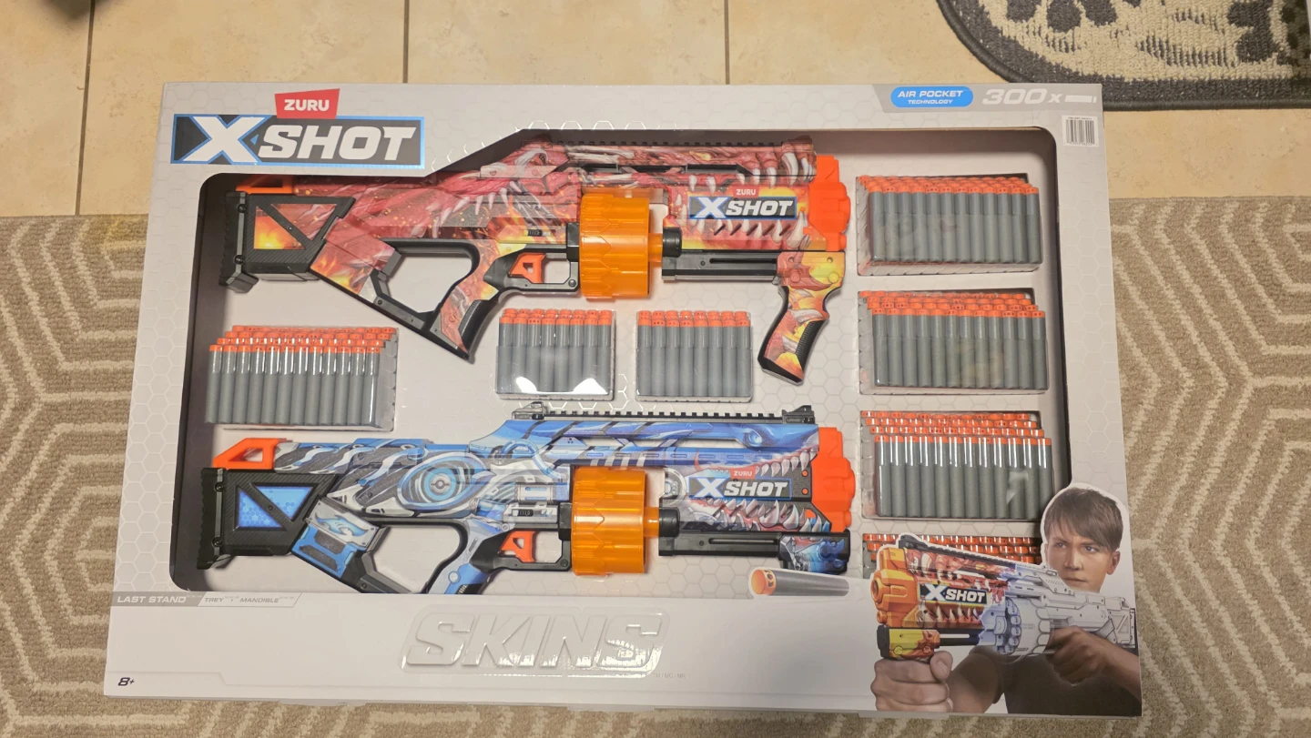 ZURU X-SHOT Skins Last Stand Trey Mandible Blaster Set