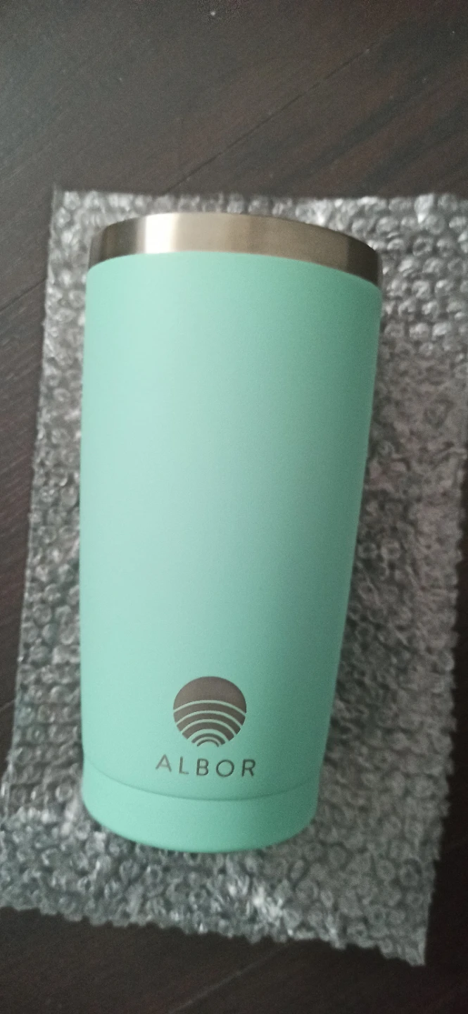 ALBOR Stainless Steel Tumbler with Handle, Lids and Straws