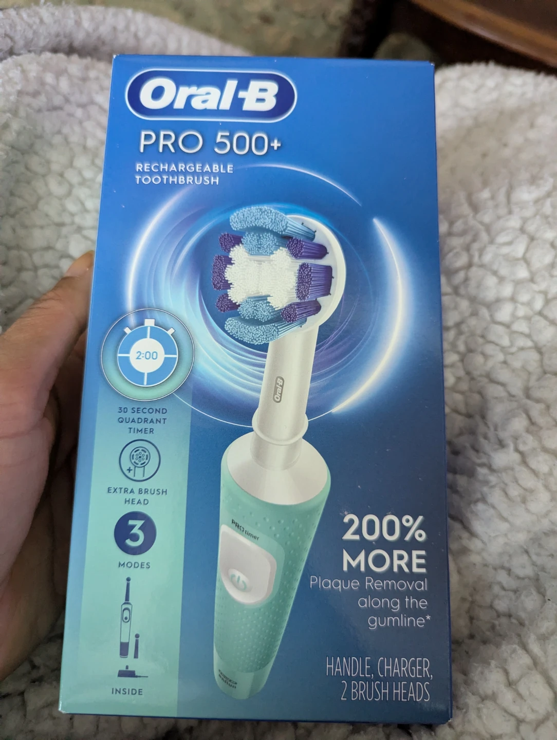 Oral-B Pro 500+ Rechargeable Electric Toothbrush Mint BNIB