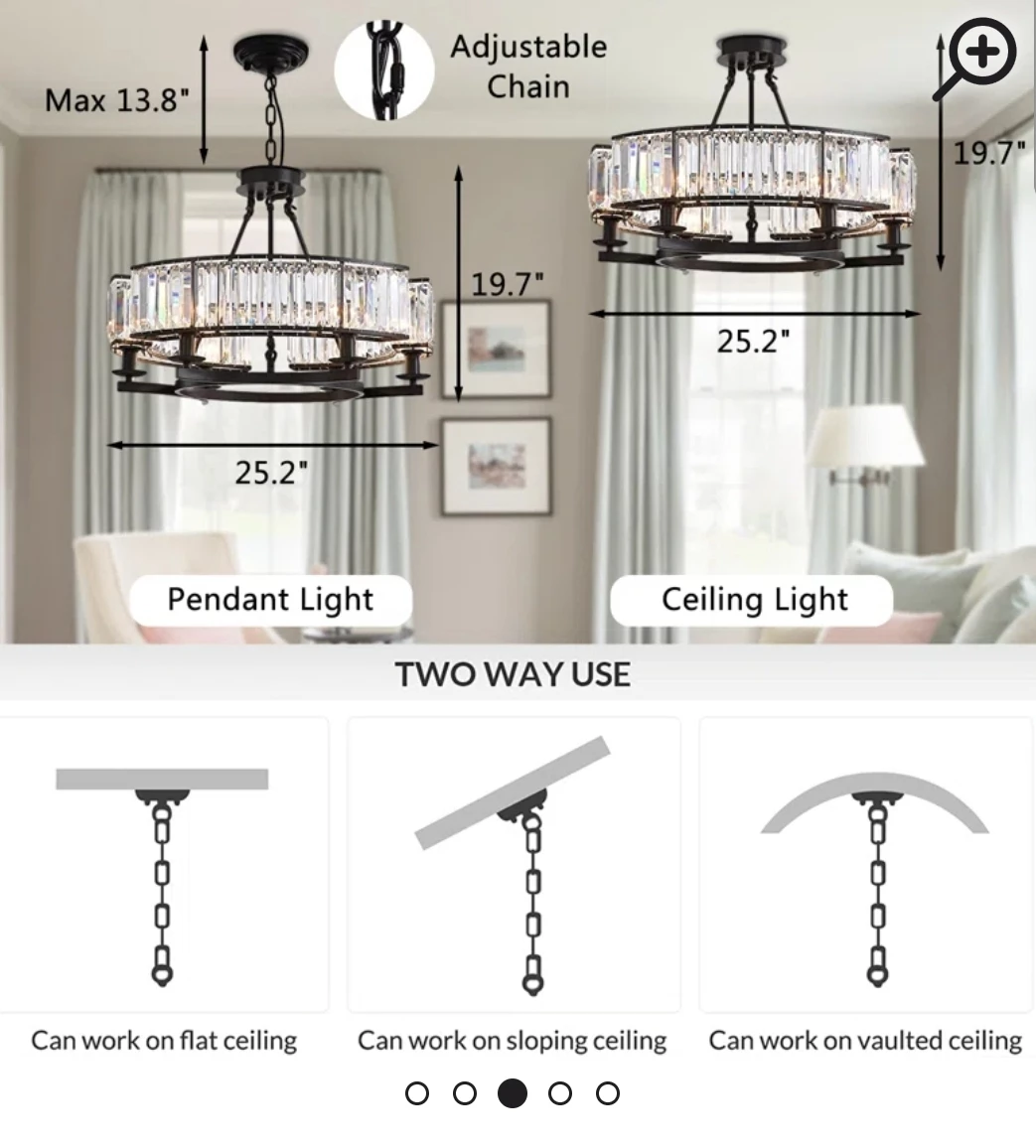 Crystal Chandelier Pendant Light - photo 2