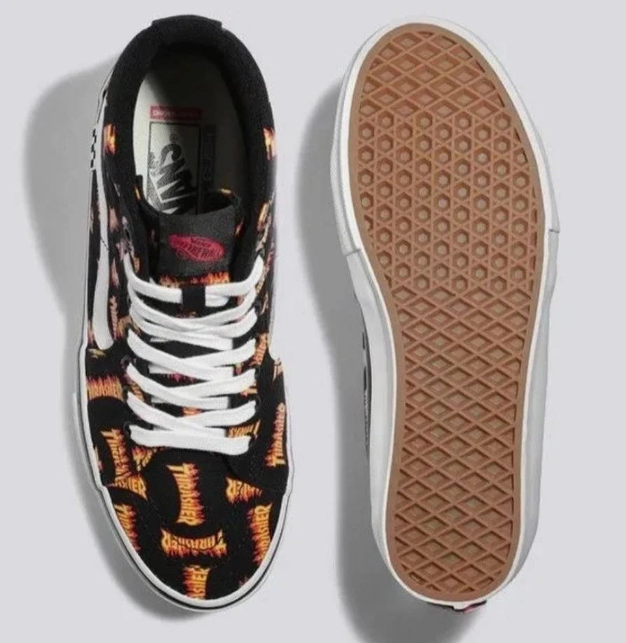 Vans Skate Sk8-Hi Thrasher Black/Multi High Top Shoes Size 10.5 - photo 2