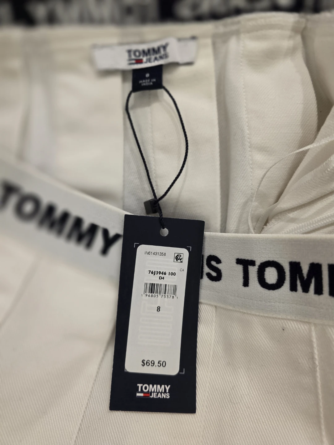 Tommy Jeans White Pleated Skirt Size 8 - photo 3
