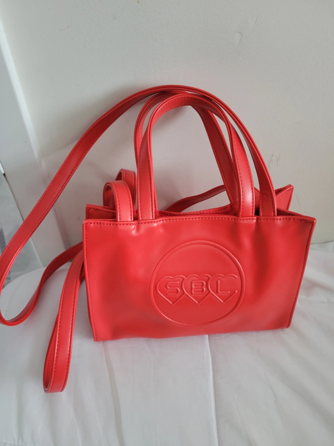 SBL Red Mini Tote Bag with Shoulder Strap