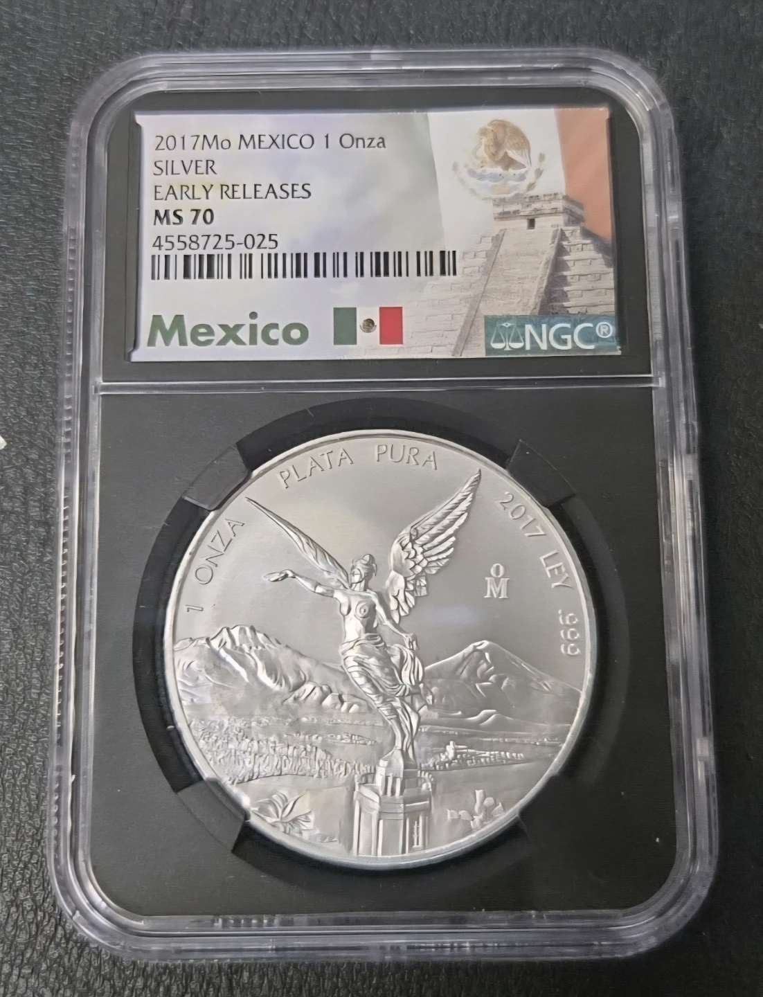 2017 Mexico 1 Onza Silver Early Releases NGC MS 70