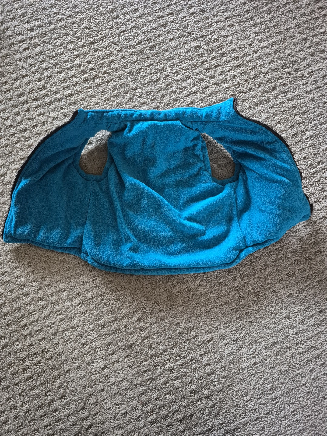 Blue and Brown Puffer Vest with Penguin Zipper Pull - photo 2