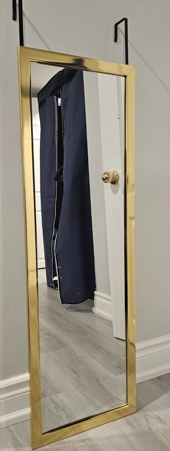 Over-the-Door Full Length Mirror - Gold Frame